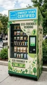 Energy star certified eco friendly vending machine.
