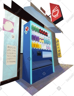 Modern micro market vending solution with self-service snacks, drinks, and fresh food.