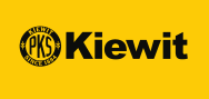 Kiewit vending machines logo on yellow background.
